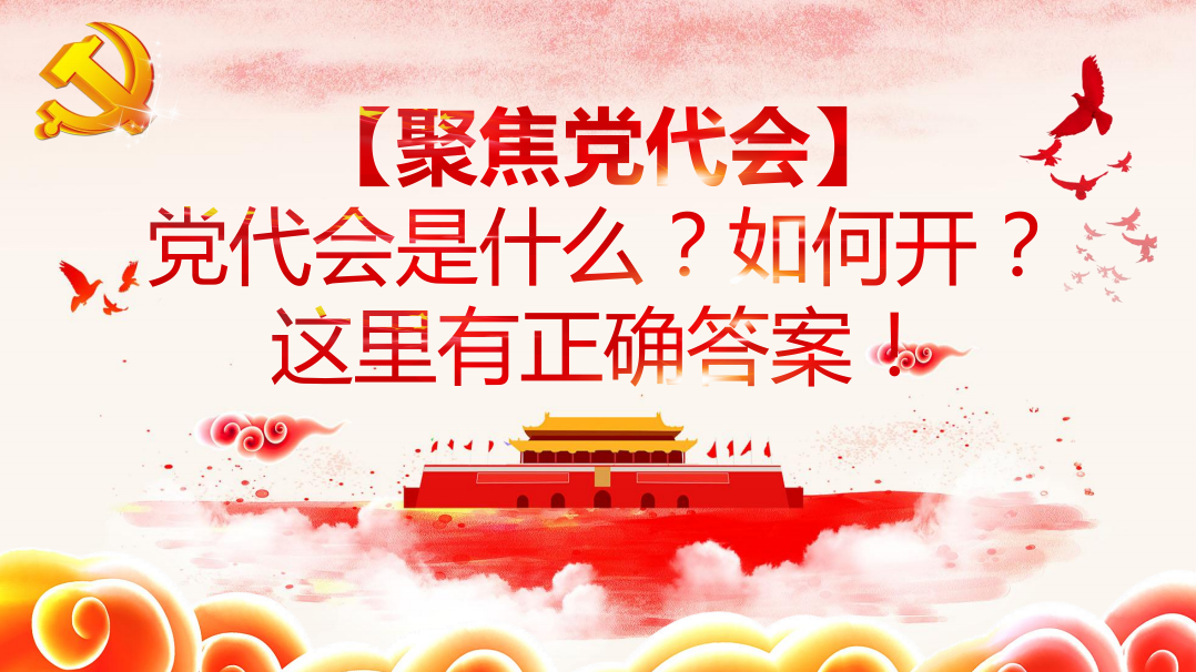 【聚焦黨代會】黨代會是什么？如何開？這里有正確答案！